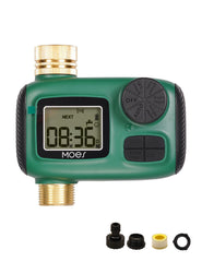 MOES front view showing brass inlet and compact body for reliability