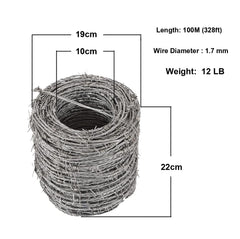 MOEUFFIR barbed wire in use on fence demonstrating perimeter protection benefit