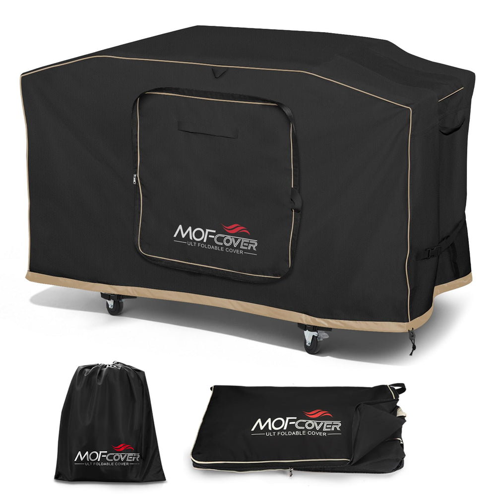 MOFCOVER front view on Blackstone 28 inch grill showing full weather protection