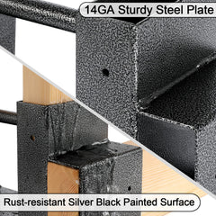 MOFEEZ bracket attached to 2x4 with screws demonstrating easy DIY assembly