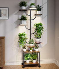 Mogaath front full view showing vertical nine-tier display and modern design benefits space-saving