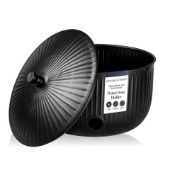 Monarch Abode front view matte black pot enhancing curb appeal