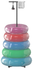 Mondazie front view of rack showing organized floats and quick access benefit