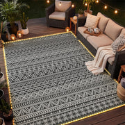 MontVoo front view showing rug and LED strip for evening ambiance