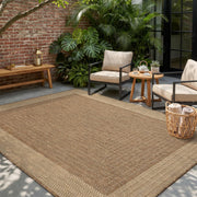 MontVoo front view showing full 5x7 rug and neutral brown tone for cohesion