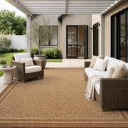 MontVoo front view on patio showing boho brown design and durable look
