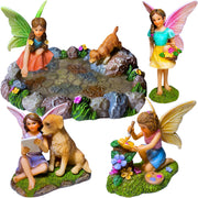 Mood Lab front packaging showing five resin pond figurines with clear view and safe delivery benefit