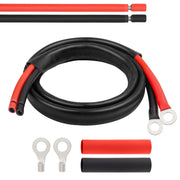 MOOKEERF front view of cable pair showing color-coded leads and accessories for easy installation