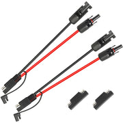 MOOKEERF front view of SAE adapter cables showing connectors and cable ends for easy setup