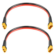 MOOKEERF front view of both XT60 extension cables showing connectors and cable