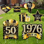 MOORAY front display 50th birthday sign, bold visibility