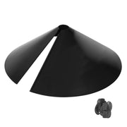 More Birds Squirrel-X front view showing full 18-inch baffle protecting feeder