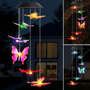 MorTime front view of butterfly wind chime showing overall design and appeal