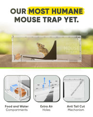 Motel Mouse open door release detail enabling no-touch release safely
