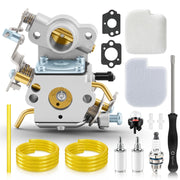 MOTOALL carburetor front view showing ports and benefits of easy replacement