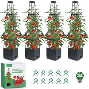 MQFORU front view of planter set showing trellis and containers for neat gardening