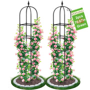 MQHUAYU front view obelisk trellis showing stable vertical support benefit
