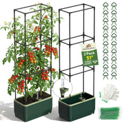 MQHUAYU front view of planter showing compact footprint and accessible reservoir