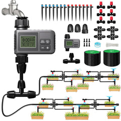 MQJIAZHI front packaging showing complete drip irrigation kit and benefits