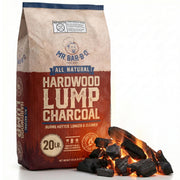Mr. Bar-B-Q front bag showing 20 lb label and benefits