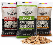 Mr. Bar-B-Q front packaging showing three 1.8 lb bags and flavor variety