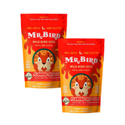 Mr. Bird front packaging showing resealable spicy seed — easy squirrel control