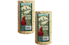 Mr. Bird safflower cylinder front packaging showing product and clean-feeding benefit