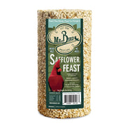 Mr. Bird front packaging showing 2 lb safflower cylinder for tidy feeding