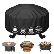 MR. COVER front view of 36in cover protecting fire pit, keeps pit dry