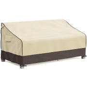 MR. COVER front view showing full 80 inch cover protecting sofa