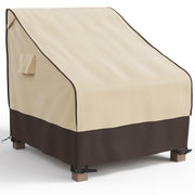 MR. COVER front view showing full chair protection and weather resistance