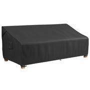 MR. COVER front view over 4-seater sofa showing full weather protection and tidy fit