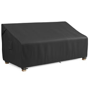 MR. COVER front view on three-seater sofa showing full coverage and protection benefits