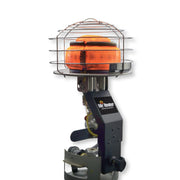 Mr. Heater front view mounted on tank showing portable outdoor heat