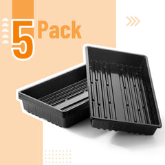 Mr. Pen top view tray with soil sample illustrating roomy planting area
