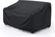 Mrrihand front view of cover on three-seat patio sofa, protects from rain