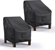 Mrrihand front view of patio chair cover protecting chair from weather