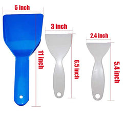 MSTEKI medium and small scrapers side-by-side for versatile cleaning reach