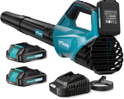 MTKOALA front view blue blower showing compact design and quick-start benefit