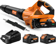 MTKOALA front view orange handheld blower showing compact design and portability