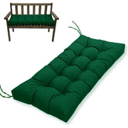 MTMR front view of outdoor bench cushion showing fit and style benefit