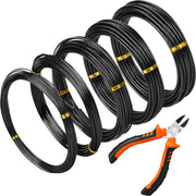 Mudder front view of kit packaging showing five black aluminum wire rolls and cutter for easy styling