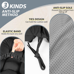 mudilun anti-slip ties and spring belt securing cushion firmly