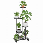 mugovelo front view showing full 4-tier stand and organized plants for space-saving