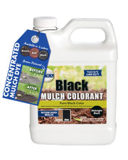 MulchWorx quart bottle front label showing product and coverage benefit
