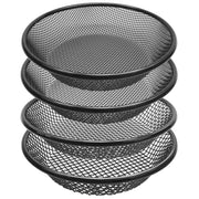 Mulctun front view of 4-pack sifters showing sizes and black finish for durable use