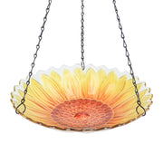 MUMTOP front view of sunflower bird bath showing decorative appeal
