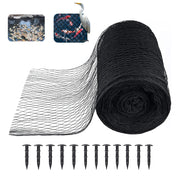 mychoiii front view of kit showing net and stakes, protecting pond easily