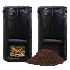 MyLifeUNIT front view of two compost bags showing capacity and durability