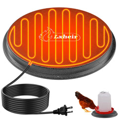 Myodal heated base front view showing solid platform and weatherproof design benefits